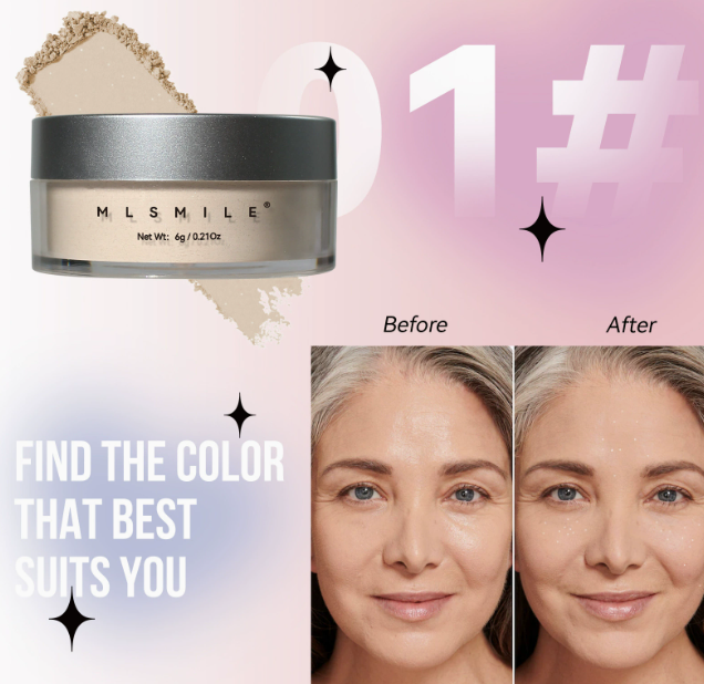 Shimmer Body Highlighter Powder | Lightweight Matte Finishing Powder for Contouring, Oil-Control Setting Powder with Pearl Glow